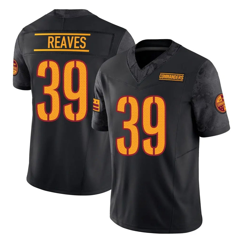 W.Commanders #39 Jeremy Reaves Player Black Limited Vapor F.U.S.E. Home Game Ldoa Stitched Jerseys