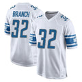 D.Lions #32 Brian Branch Player White Home Game Ldoa Stitched Jerseys