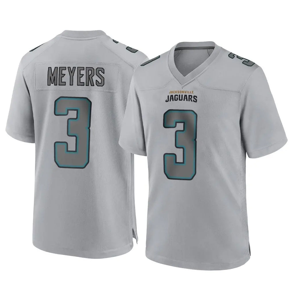J.Jaguars #3 Jakobi Meyers Player Gray Atmosphere Fashion Home Game Ldoa Stitched Jerseys
