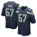 S.Seahawks #67 Charles Cross Player Navy Home Game Ldoa Stitched Jerseys