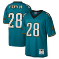 J.Jaguars #28 Fred Taylor?Player Teal Mitchell & Ness Legacy Home Game Ldoa Stitched Jerseys