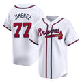 A.Braves #77 Joe Jimenez Player White Limited Home Game Ldoa Stitched Jerseys