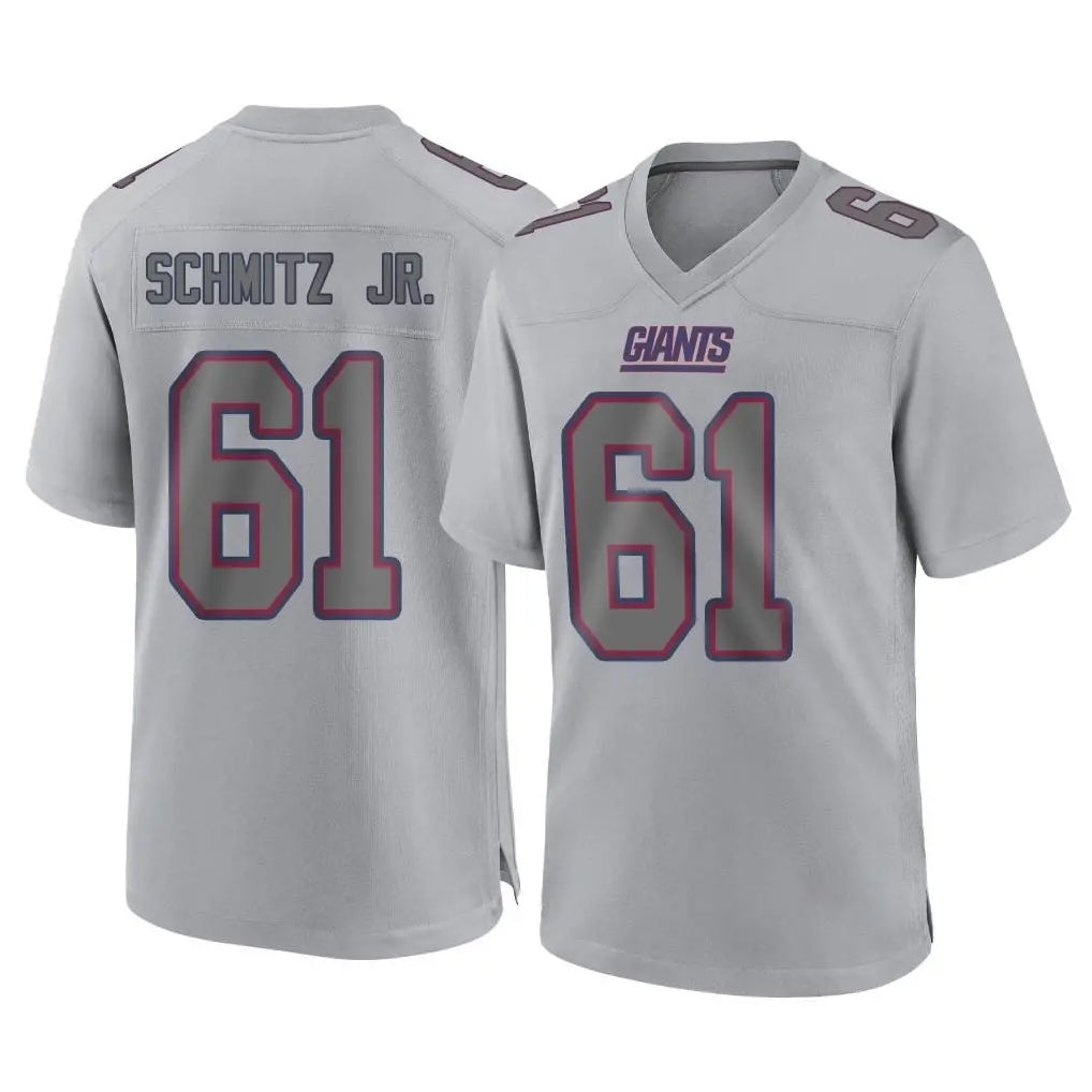 NY.Giants #61 John Michael Schmitz Jr. Player Gray Atmosphere Fashion Limited Game Ldoa Stitched Jerseys