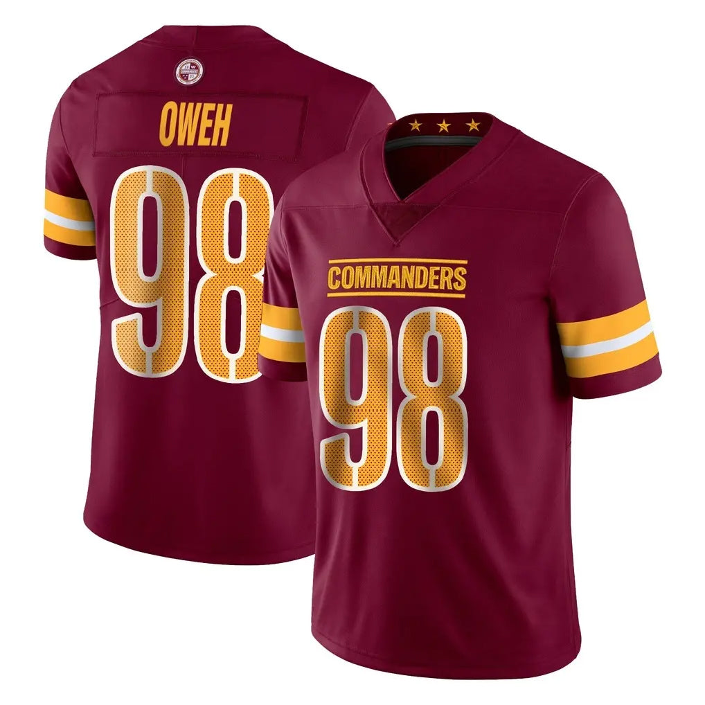 W.Commanders #98 Odafe Oweh Player Burgundy Limited Vapor Home Game Ldoa Stitched Jerseys