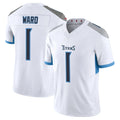 T.Titans #1 Cam Ward Player White 2025 Vapor Limited Home Game Ldoa Stitched Jerseys