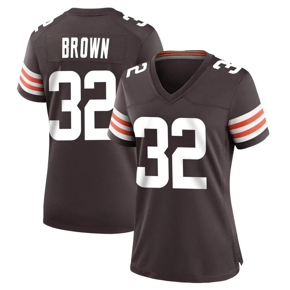 C.Browns #32 Jim Brown Player Brown Home Game Ldoa Stitched Jerseys