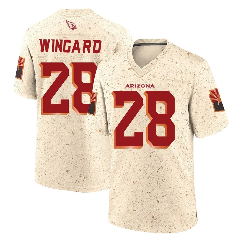 A.Cardinals #28 Andrew Wingard Player Cream Rivalries Collection Game Stitched Jerseys