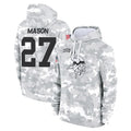 M.Vikings #27 Jordan Mason Player Arctic Camo Salute to Service Pullover Hoodies Limited Game Ldoa Stitched Jerseys
