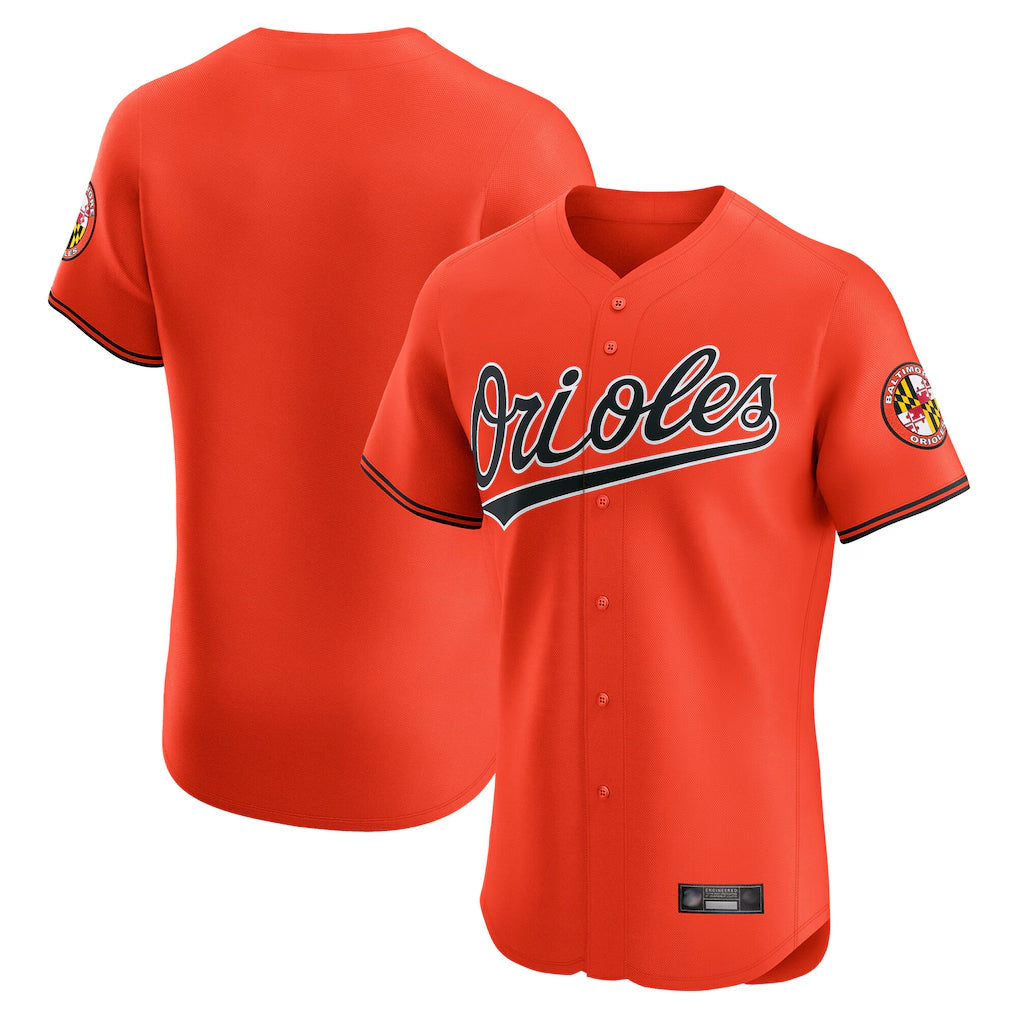 B.Orioles Blank Player Orange Limited Elite Home Game Ldoa Stitched Jerseys