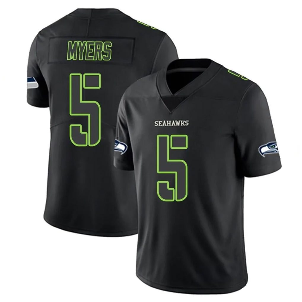 S.Seahawks #5 Jason Myers Player Black Impact Limited Home Game Ldoa Stitched Jerseys
