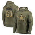 D.Cowboys #60 Tyler Guyton Player Olive Salute to Service Pullover Hoodies Home Game Kdoa Stitched Jerseys