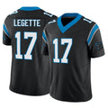 C.Panthers #17 Xavier Legette Player Black Vapor F.U.S.E. Limited Home Game Ddoa Ldoa Stitched Jerseys