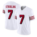 SF.49ers #7 De'Zhaun Stribling Player White Limited Alternate Vapor F.U.S.E. Home Game Ldoa Stitched Jerseys