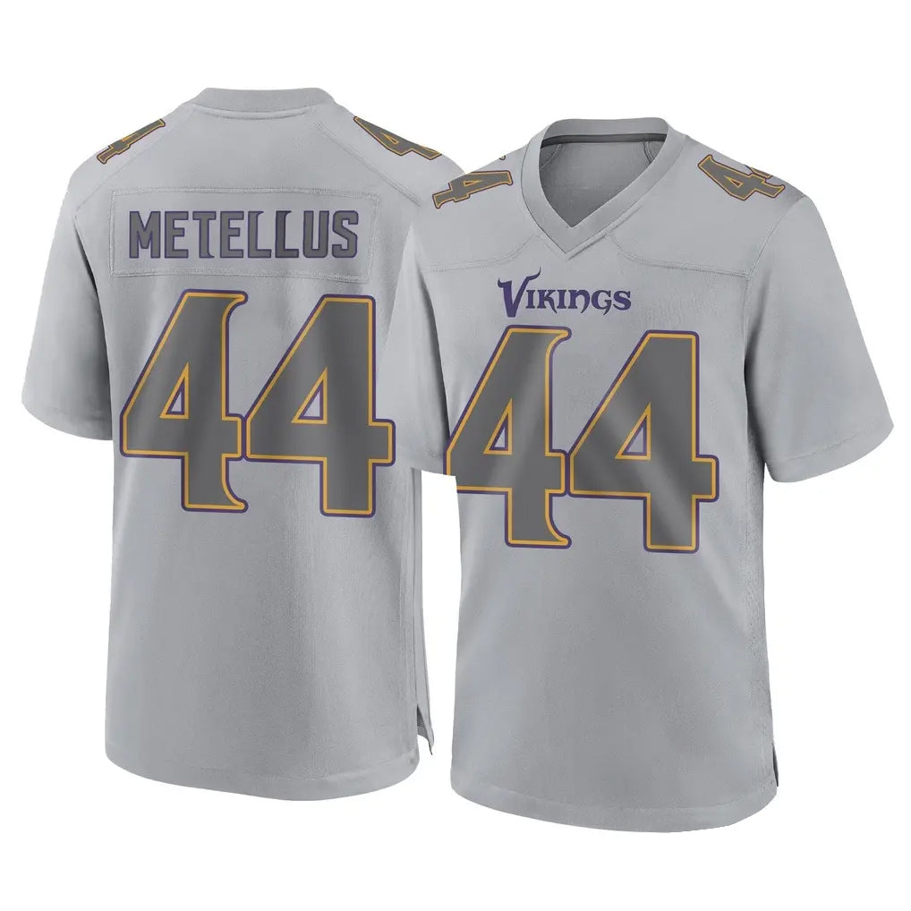 M.Vikings #44 Josh Metellus Player Gray Atmosphere Fashion Home Game Ldoa Stitched Jerseys