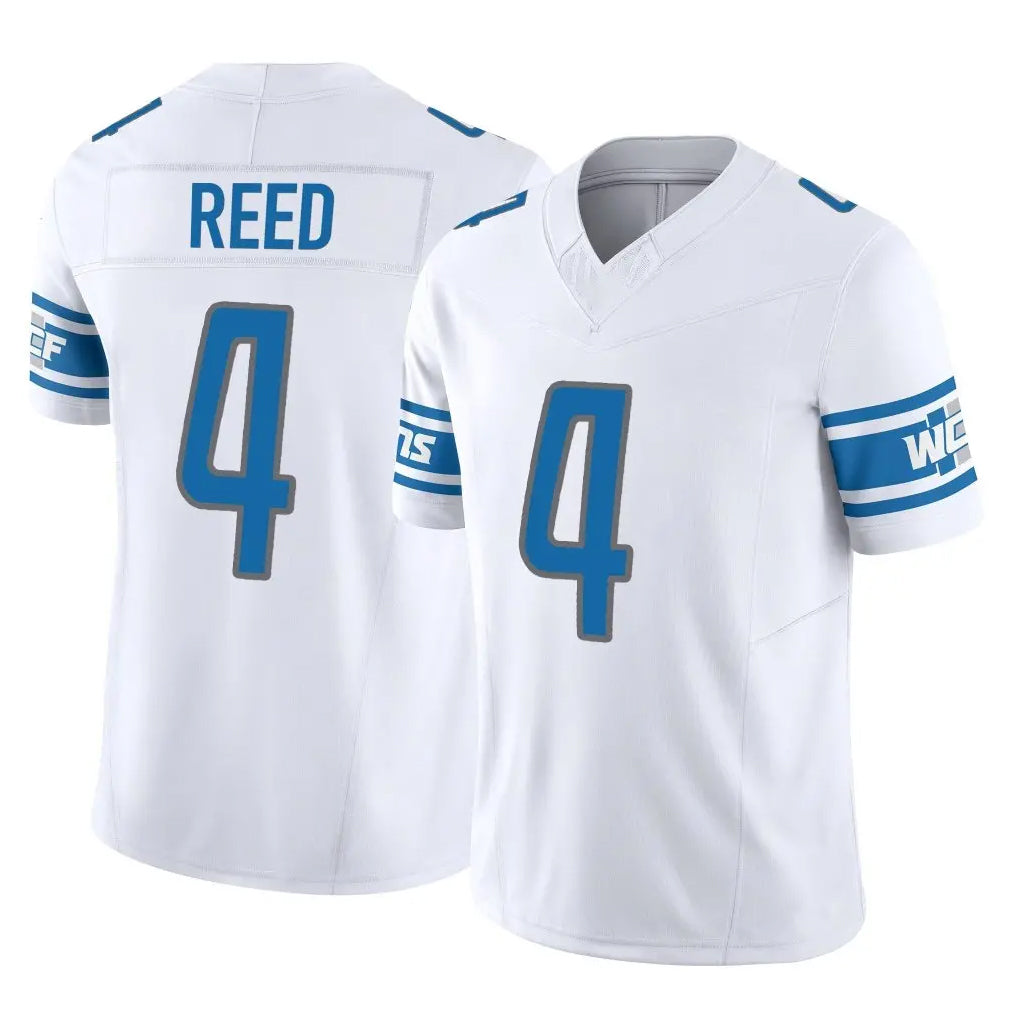 D.Lions #4 D.J. Reed Player White Vapor F.U.S.E. Limited Home Game Ldoa Stitched Jerseys