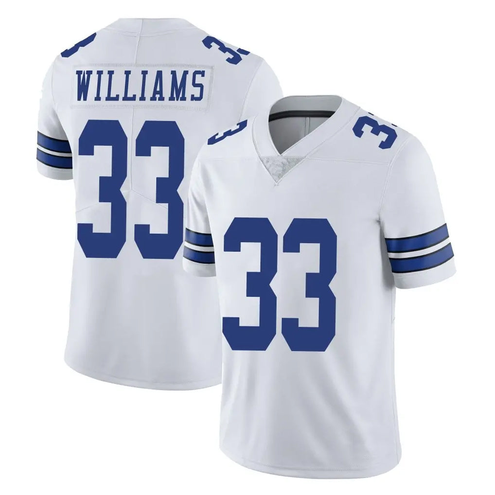 D.Cowboys #33 Javonte Williams Player White Vapor Untouchable Limited Home Game Ldoa Stitched Jerseys