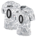 B.Ravens #0 Roquan Smith Player Arctic Camo Salute to Service Limited Ldoa Stitched Jerseys