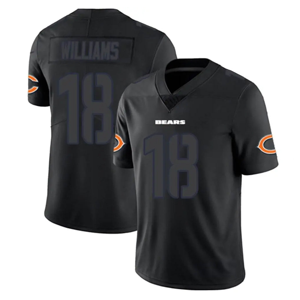 C.Bears #18 Caleb Williams Player Black Impact Limited Game Ldoa Stitched Jerseys
