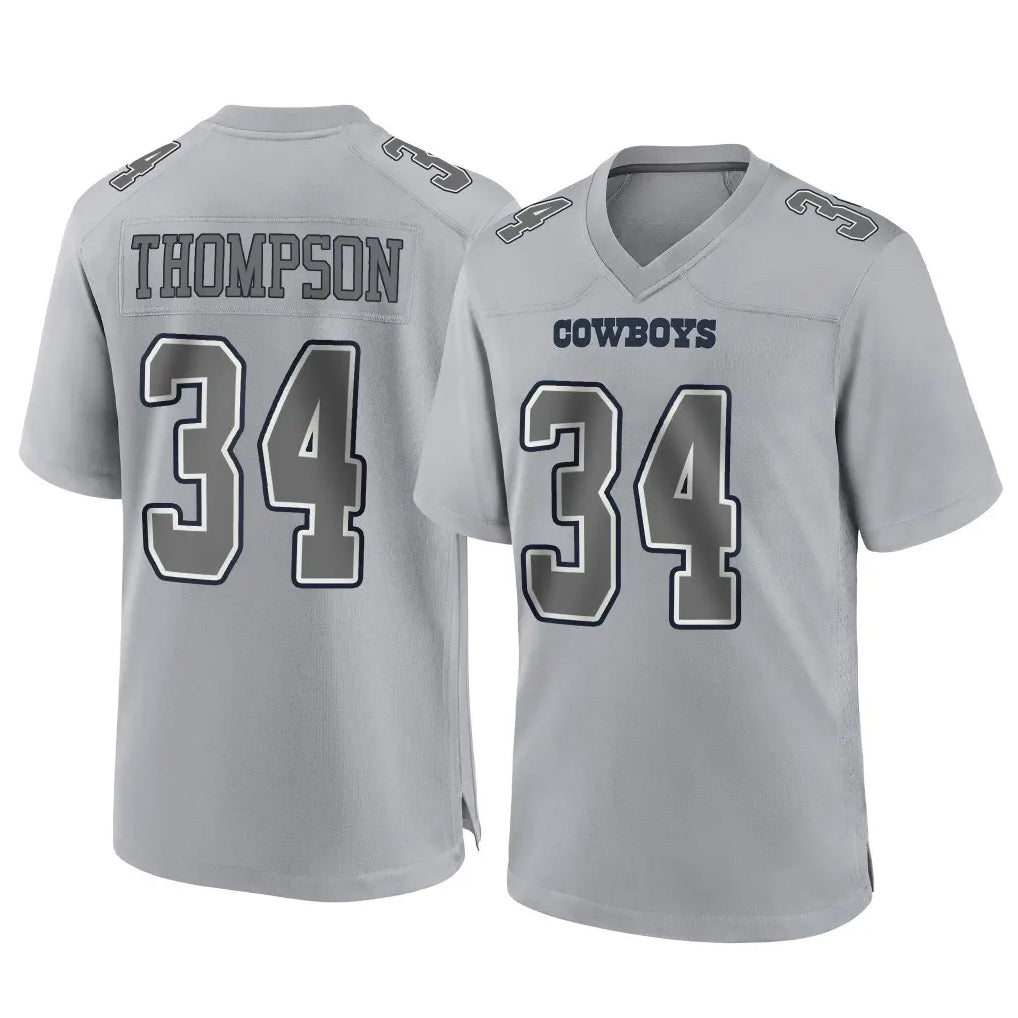 D.Cowboys #34 Jalen Thompson Player Gray Atmosphere Fashion Home Game Ldoa Stitched Jerseys