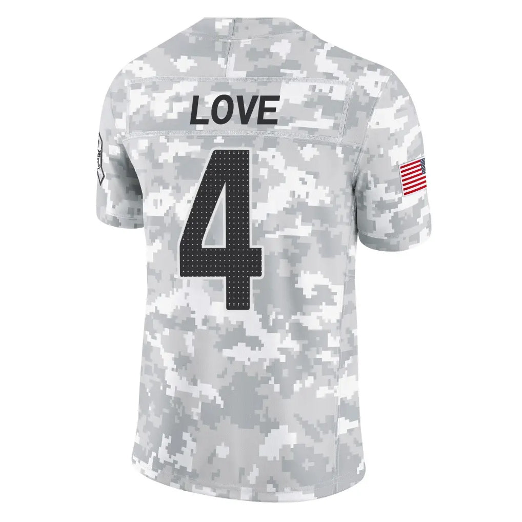 A.Cardinals #4 Jeremiyah Love Player Camo Salute to Service Limited Home Ldoa Stitched Jerseys