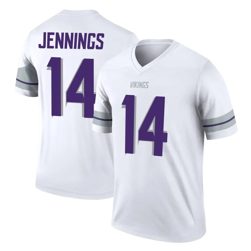 M.Vikings #14 Jauan Jennings Player White Alternate Legend Home Game Ldoa Stitched Jerseys