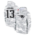 NE.Patriots #13 Mack Hollins Player Arctic Camo Salute to Service Pullover Hoodies Limited Game Ldoa Stitched Jerseys
