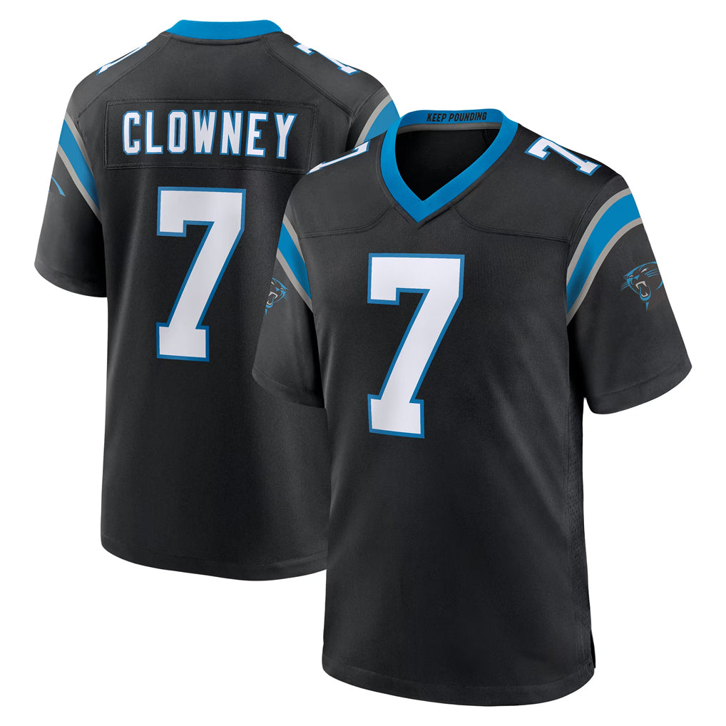C.Panthers #7 Tre'von Moehrig Player Black Limited Home Game Ldoa Stitched Jerseys
