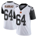 C.Bengals #64 Ted Karras Player White Color Rush Vapor Untouchable Limted Home Game Ldoa Stitched Jerseys