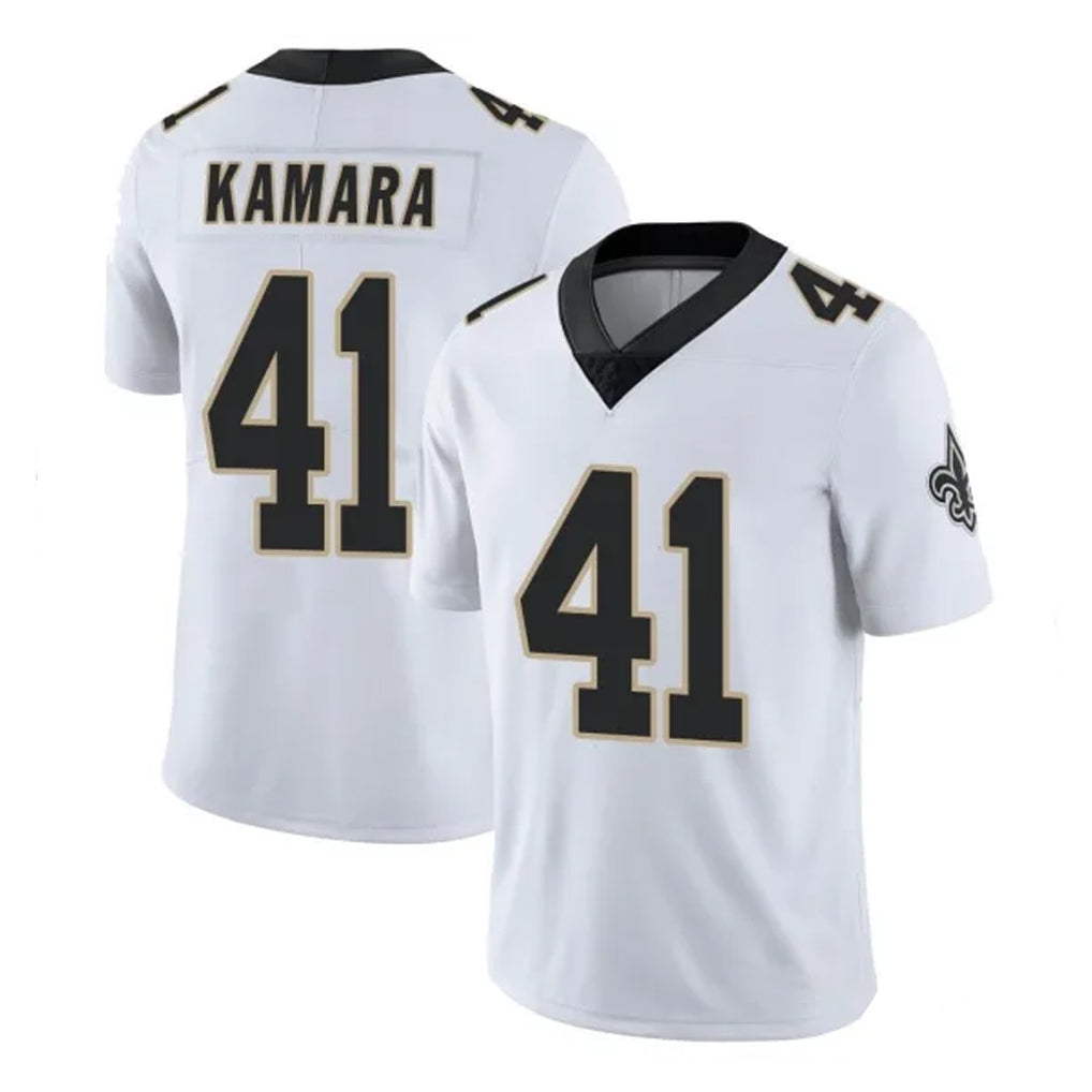 NO.Saints #41 Alvin Kamara Player White Limited Vapor Untouchable Home Game Ldoa Stitched Jerseys