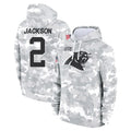 C.Panthers #2 Michael Jackson Player Arctic Camo Salute to Service Pullover Hoodies Limited Game Ldoa Stitched Jerseys