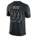 B.Ravens #20 Ed Reed Player Black RFLCTV Limited Ldoa Stitched Jerseys