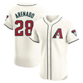 A.Diamondbacks #28 Nolan Arenado Player Cream Limited Elite Home Game Ldoa Stitched Jerseys