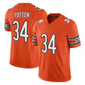 C.Bears #34 Walter Payton Player Orange Vapor F.U.S.E. Limited Home Game Ldoa Stitched Jerseys