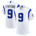 LA.Rams #9 Matthew Stafford Player Fearsome White Home Game Ldoa Stitched Jerseys