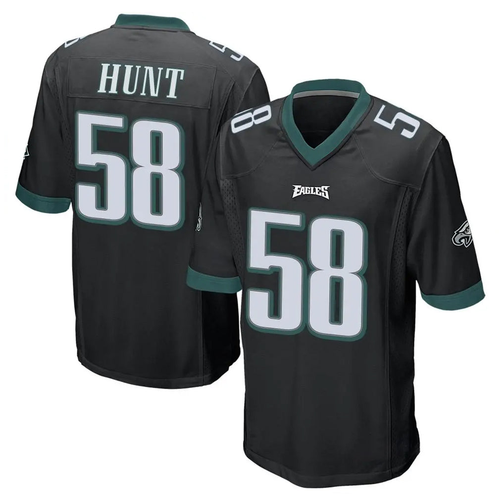 P.Eagles #58 Jalyx Hunt Player Black Home Game Ldoa Stitched Jerseys