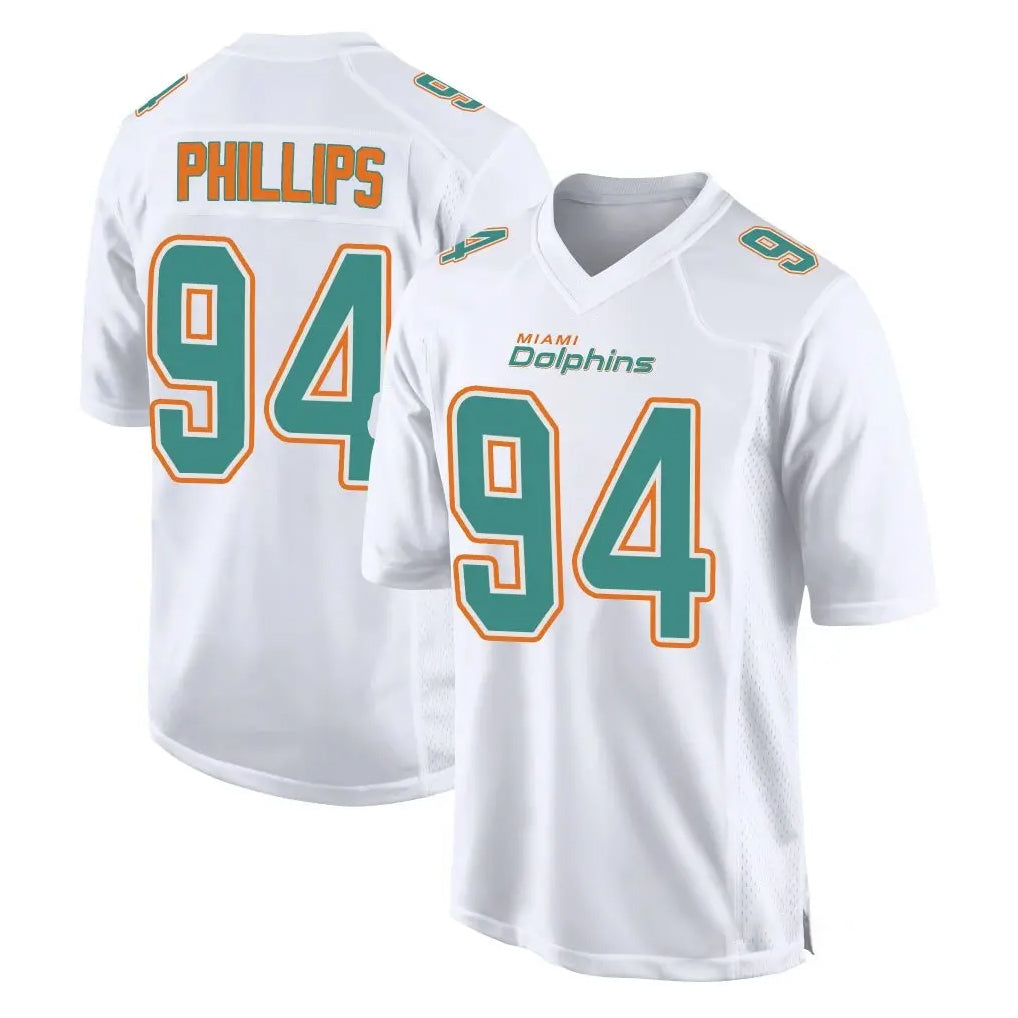 M.Dolphins #94 Jordan Phillips Player White Fashion Home Game Ldoa Stitched Jerseys