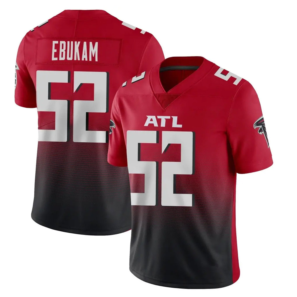 A.Falcons #52 Samson Ebukam Player Red Vapor Untouchable Limited Home Game Ldoa Stitched Jerseys