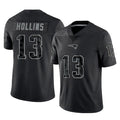 NE.Patriots #13 Mack Hollins Player Black Reflective LImited Home Game Ldoa Stitched Jerseys