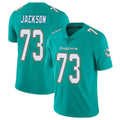 M.Dolphins #73 Austin Jackson Player Aqua Limited Vapor Untouchable Home Game Ldoa Stitched Jerseys
