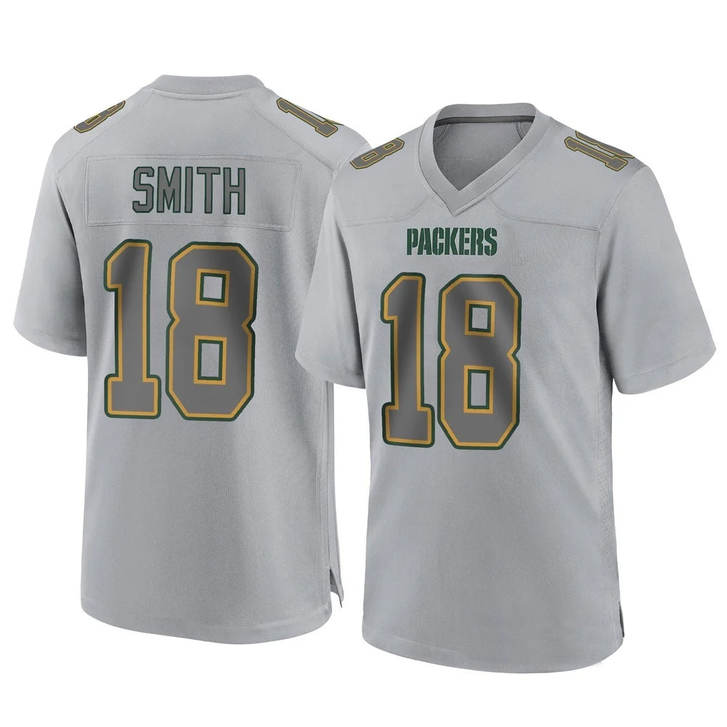 GB.Packers #18 Jonnu Smith Player Gray Atmosphere Fashion Home Game Ldoa Stitched Jerseys