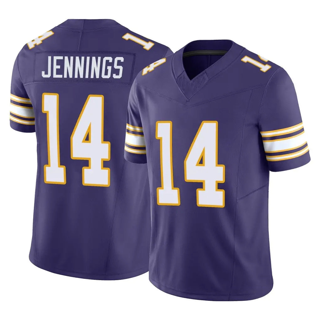 M.Vikings #14 Jauan Jennings Player Purple Limited Classic Vapor F.U.S.E. Home Game Ldoa Stitched Jerseys