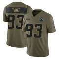 LA.Chargers #93 Teair Tart Player Olive 2025 Salute To Service Limited Game Ldoa Stitched Jerseys