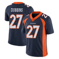 D.Broncos #27 J.K. Dobbins Player Navy Vapor Untouchable Limited Game Ldoa Stitched Jerseys