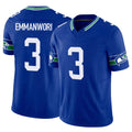 S.Seahawks #3 Nick Emmanwori Player Royal Limited Throwback Vapor F.U.S.E. Home Game Ldoa Stitched Jerseys