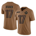 A.Falcons #17 Zachariah Branch Player Brown Salute To Service Limited Ldoa Stitched Jerseys