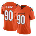 C.Bengals #90 Kris Jenkins Jr Player Orange Vapor F.U.S.E. Limited Home Game Ldoa Stitched Jerseys