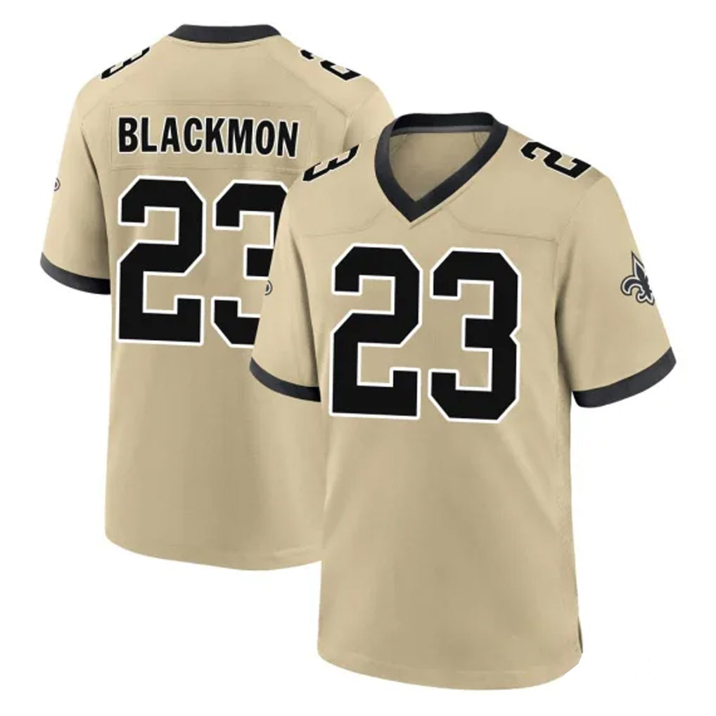 NO.Saints #23 Julian Blackmon Player Gold Home Game Ldoa Stitched Jerseys