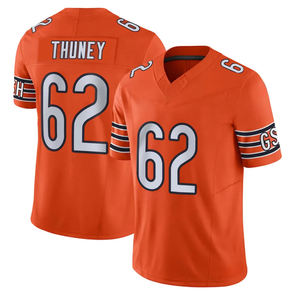 C.Bears #62 Joe Thuney Player Orange Vapor F.U.S.E. Limited Home Game Ldoa Stitched Jerseys