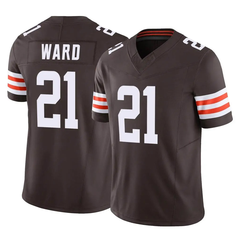 C.Browns #21 Denzel Ward Player Brown Vapor F.U.S.E. Limited Home Game Ldoa Stitched Jerseys