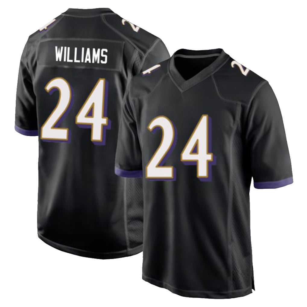 B.Ravens #24 Malaki Starks Player Black Home Game Ldoa Stitched Jerseys